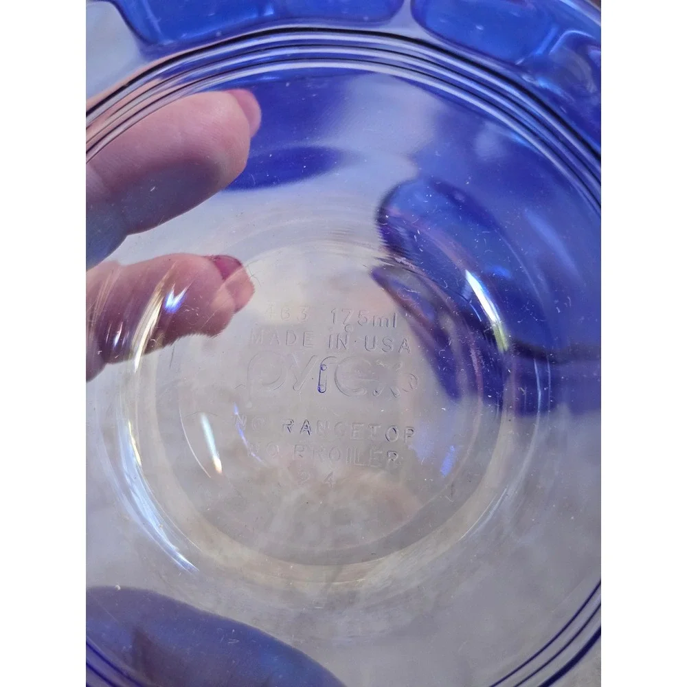 Pyrex Cobalt Blue Glass Custard Cups Ramekins 463 175ml Set of 6 Made in USA